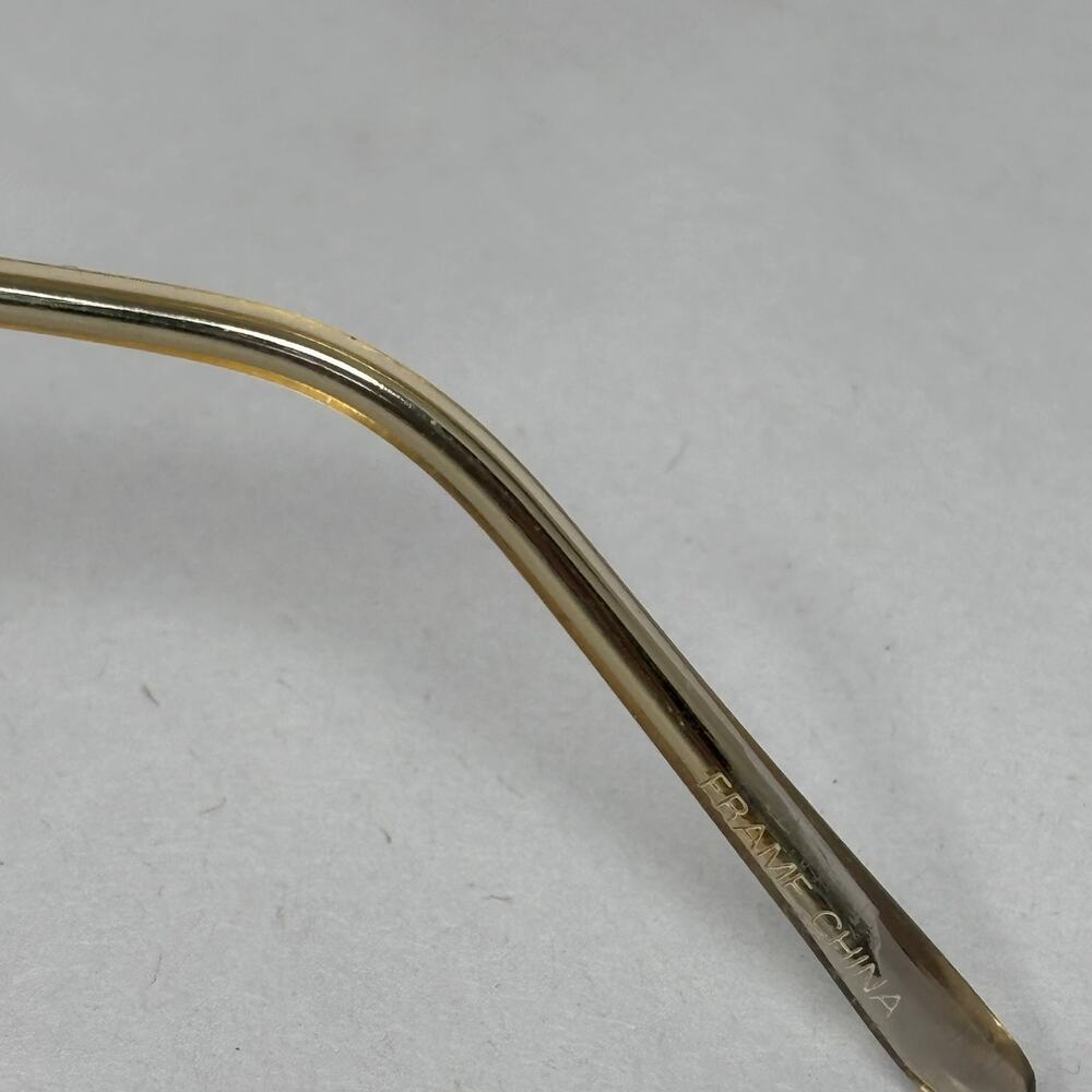 Vintage 70s Rx Eyeglasses Gold Aviator Frames Titanium Pilot Grandpa Retro Style - Picture 7 of 9